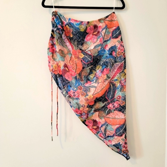 NEW Amanda Uprichard Tropical VACATION  Sarong Style Skirt Size Large - Picture 2 of 16
